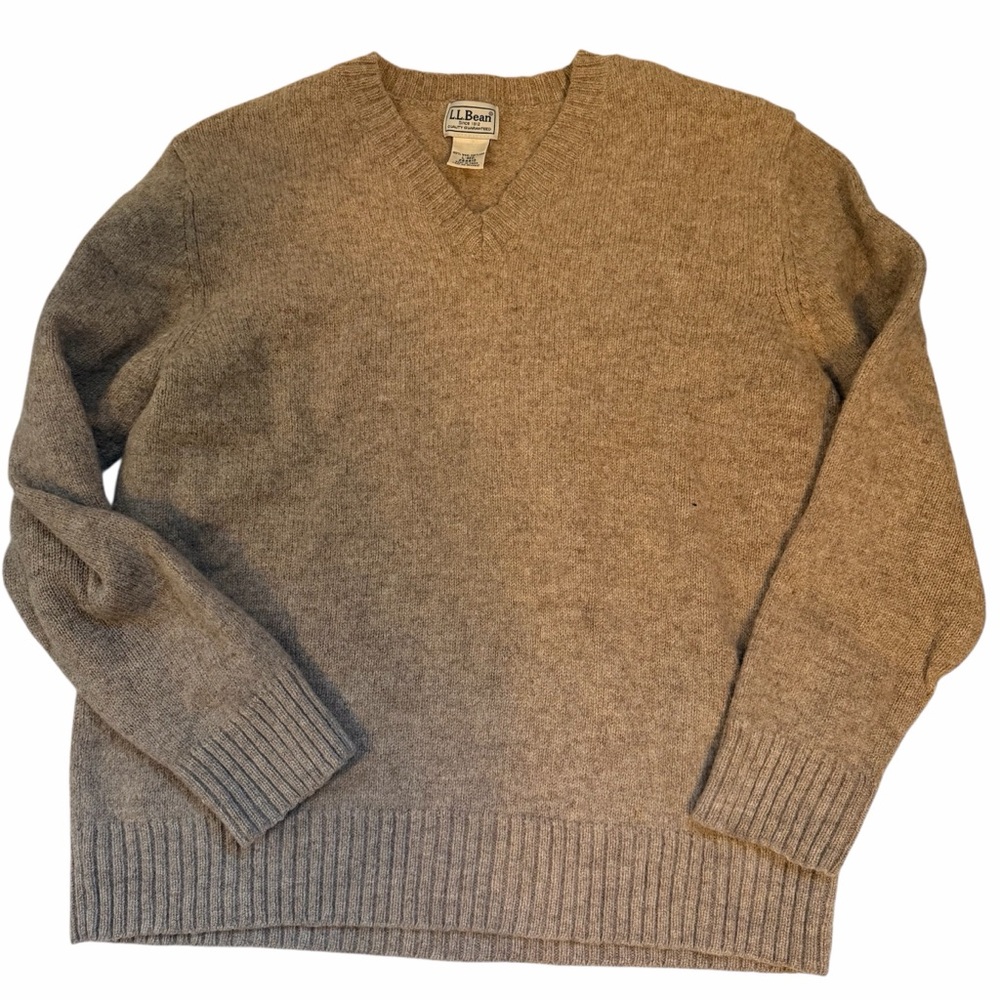 L.L. Bean Women's Brown 100% Wool Sweater